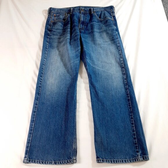 Levi's 569 Jeans Mens W34 L30 Loose Straight Fit Medium Wash Denim - Picture 1 of 12
